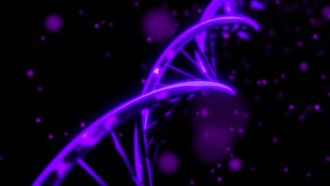 ADN-Girando-ARN-Doble-Hélice-Tiro-De-Seguimiento-Lento-Primer-Plano-Profundidad-De-Campo-4k